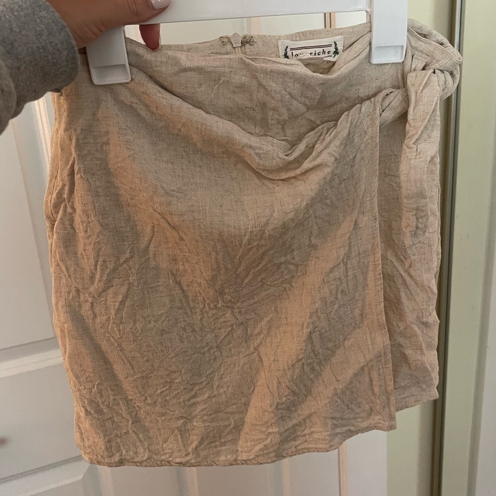 Beige Linen Skort - Picture 2 of 3